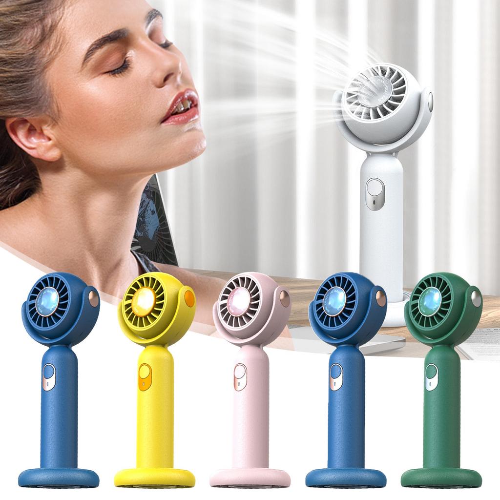 Portable USB Rechargeable Handheld Fan with Adjustable Head and Multiple Speed Settings for Personal Cooling Indoor and Outdoor Use