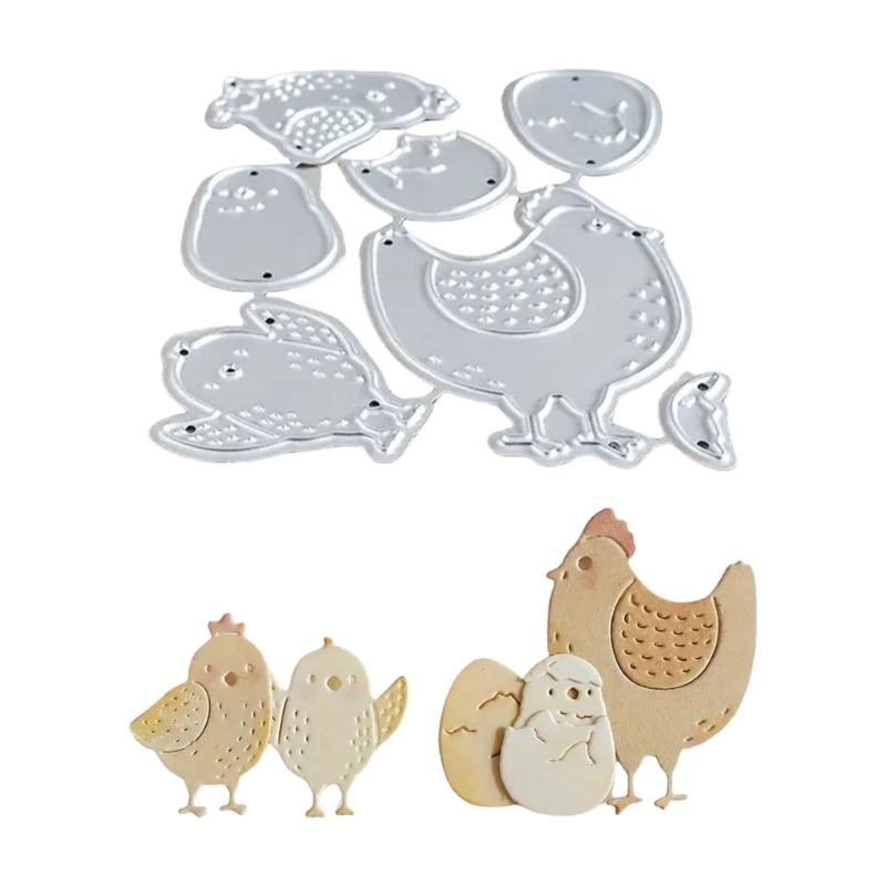 Easters Chicken Cutting Dies Cuts Stencils Metal Die Cuts Templates Molds for Scrapbooking Album Card Making Decoration 1