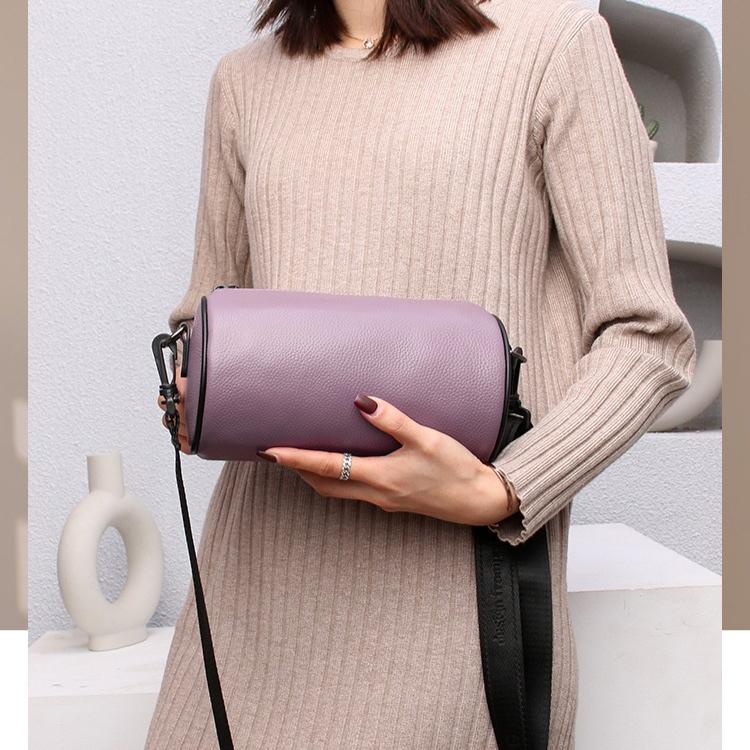 Genuine Cowhide Pillow Shoulder Bag for Women