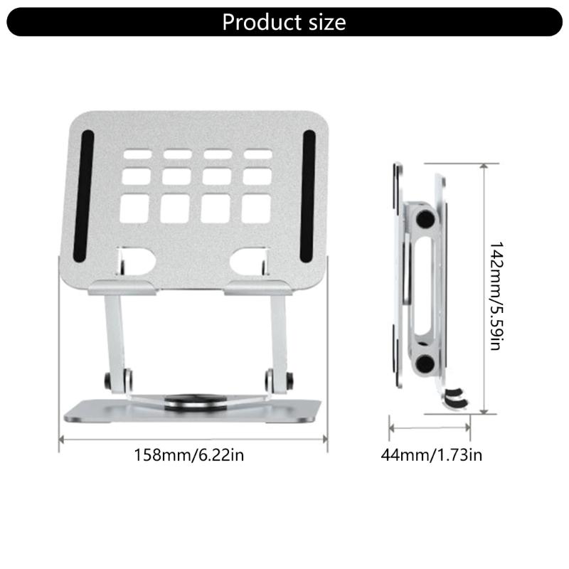 Tablets Desk Mount Stand, Aluminum 360 Degree Swivels, Heights Adjustable with Enhances Weight Support Bracket