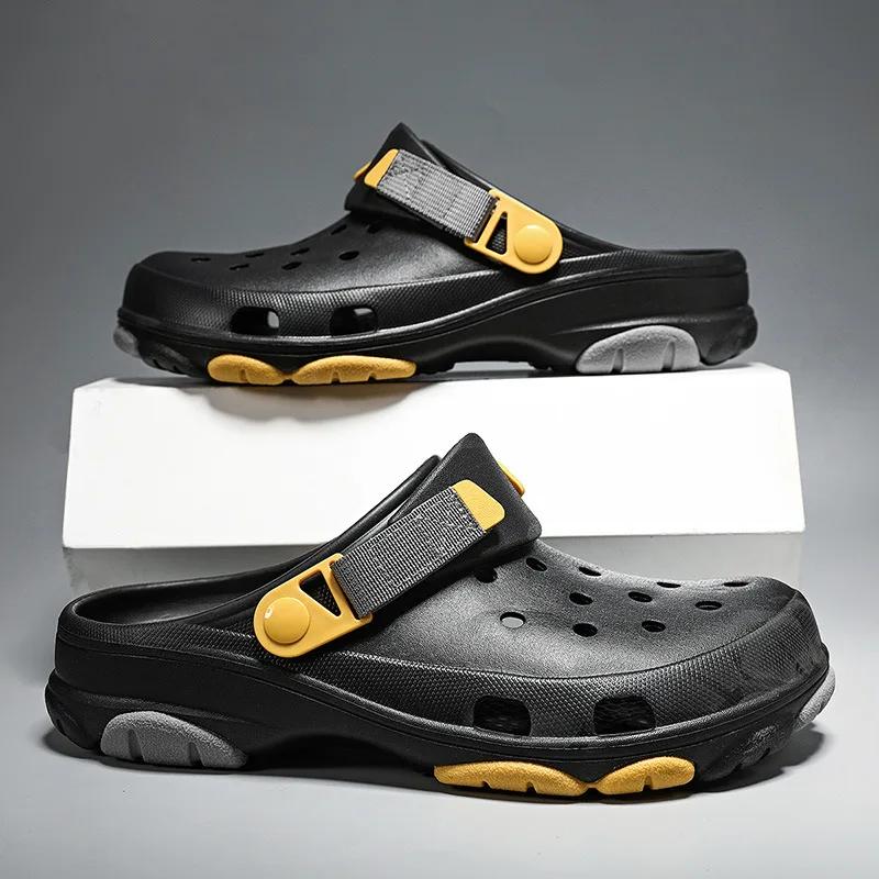 Summer Trendy Hollow Out Sandals Couple Outdoor Casual Shoes Beach Wear Korean Style Plus Size Slippers