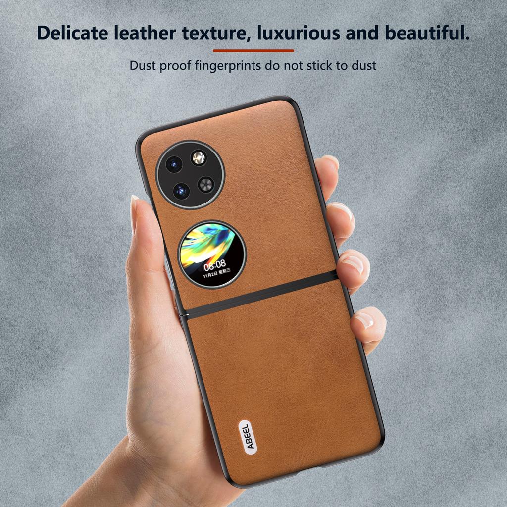 For Huawei Pocket 2 Phone Case PU Leather+Hard PC Cover Anti-Shock