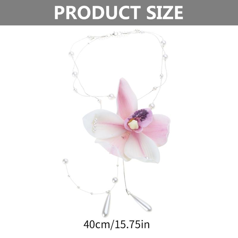 Elegant Flower Women's Neck Jewelry Delicate Flower Collar Chain Statement Necklace for Fashion Forward Individuals