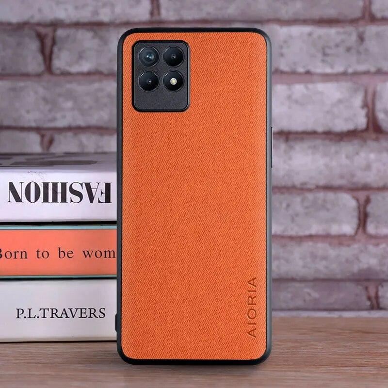 Hülle für Oppo Realme 8i coque Luxus Textil Leder weich hart capa Handyhülle für oppo realme 8i Hülle funda