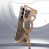 For Samsung Galaxy S23 Ultra Magnetic Bumper Case Rotating Kickstand Metal Phone Cover