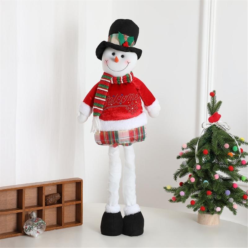 Telescopic Santa Doll Christmas Home Decoration Festival Ornament Gifts Practical Accessory for Household Use