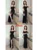 Elegant Strappy Slim Evening Dress for Sauna, KTV, and Karaoke