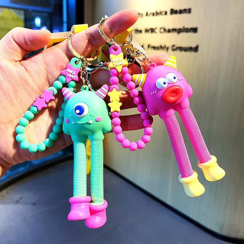 Cute Stretch Monster Keychain Durable Pvc Material Perfect For All Occasions