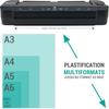 Plastifieuse - pro - a3 a4 a5 a6 a7 - ultra rapide - température réglable - 100 pochettes a4