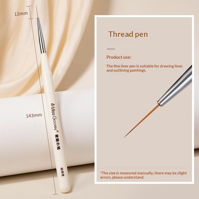 Nails Art Liner Brush Elongated Lines Drawing Painting Nail Design Pen Uv Gel 3D Carving Brush Professional Manicure Salon Tool