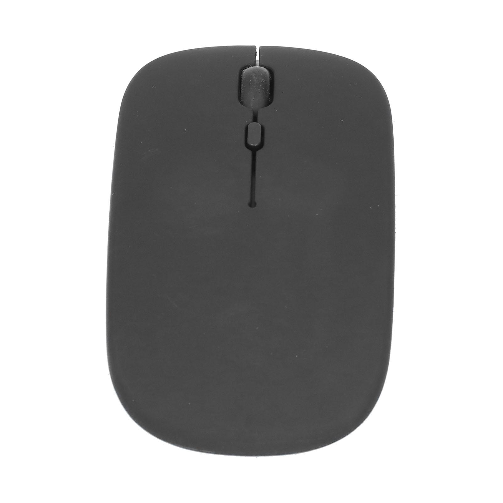 

Беспроводная мышь перезаряжаемая двухрежимная 2.4G эргономичная бесшумная оптическая компьютерная аксессуары(черный ) чёрный