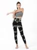 Gasbadi Watercolor Plum Hip Knee-Length Leggings Hurricane Black