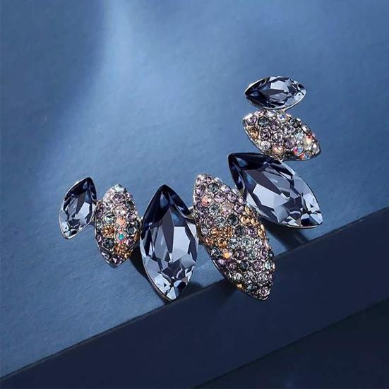 Brooch Irregular Design Sparkling Rhinestones Anti-exposed Brooch Pin Sweaters Collars Hats Bags Coats Scarves Badge Versatile Accessory