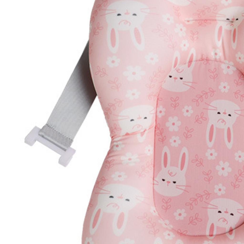 Baby-Badewannenkissen, schwimmendes, rutschfestes, verstellbares, atmungsaktives Netz, für Säuglinge, Rosa
