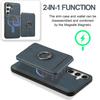 For Samsung Galaxy S25+ Magnetic Case PC + PU Phone Back Cover with Detachable Card Holder