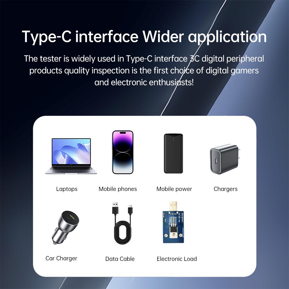 KWS-1902L DC 4-30V 0-8A Voltmeter Ammeter Power Meter 240W Multifunction Tester 0.96" TFT Display Type C Interface
