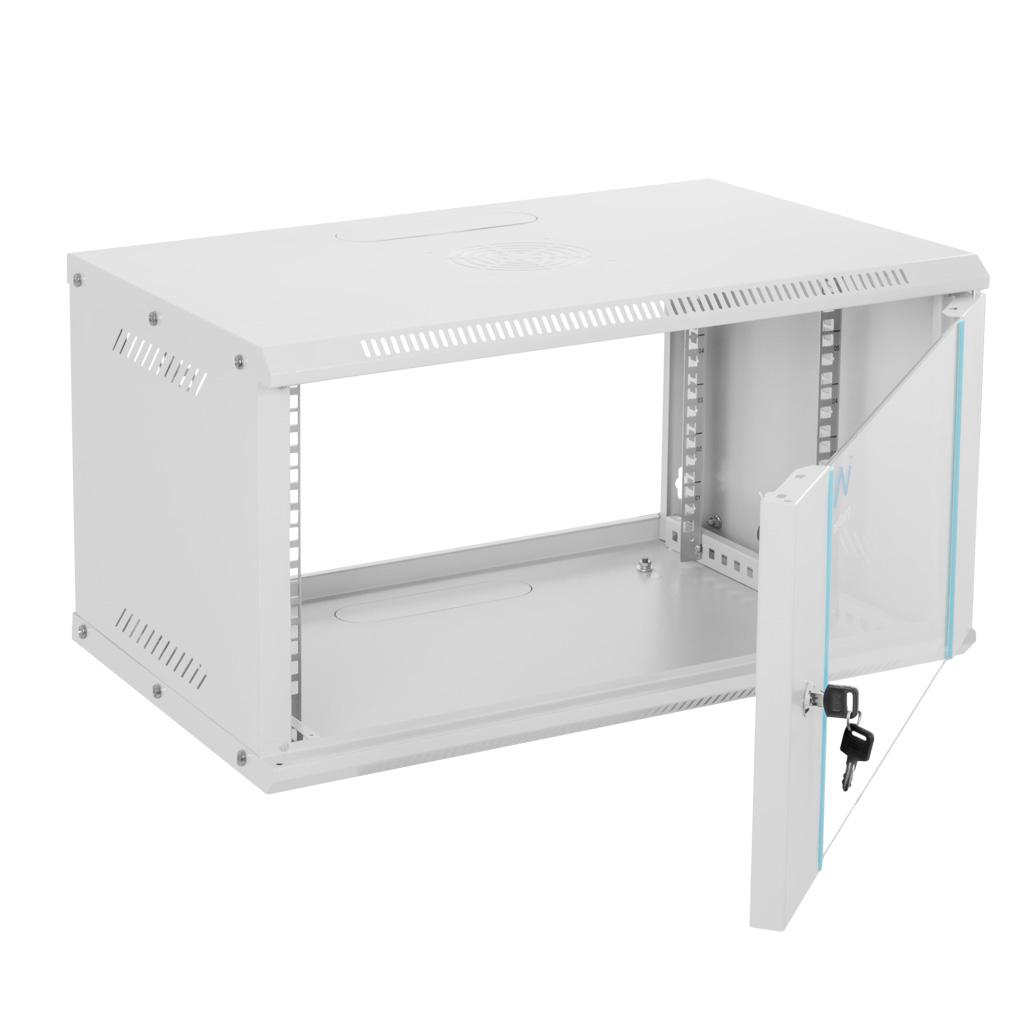 Netberg Basic 19" 6U 330X600X400 Wall-Mounted Rack Cabinet, Gray N