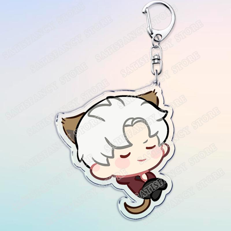 Game Love and Deepspace Keychain Accessories Bag Cute Chibi Sylus Zayne Rafayel Xavier Otome Keyrings Jewelry Fans Freinds Gifts