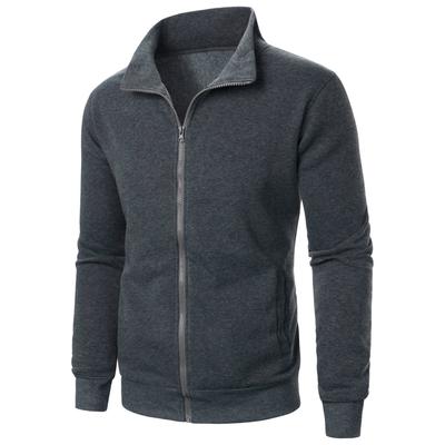 Herren Fleece Sportjacke Fleece Pullover Einfarbig Stehkragen Strickjacke Mantel