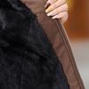 Stylish Velvet-Lined Winter Parka for Middle-Aged and Elderly Women - Warm, Thickened, Cotton Lapel Jacket