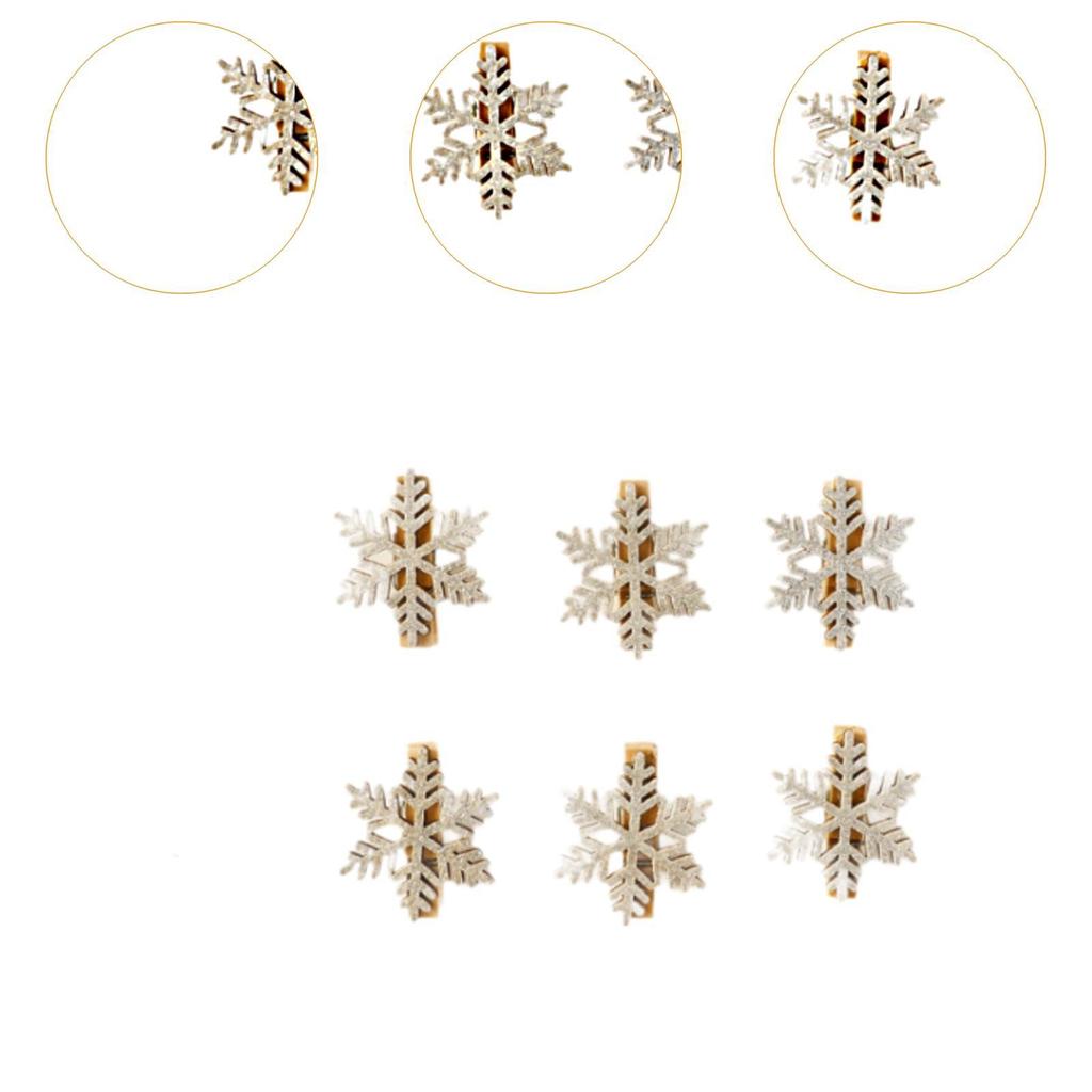 6x Christmas Tree Wood Hanging Pendant DIY Crafts Decorative Accessory with Clips for Holiday Decor Multifunctional Lightweight
