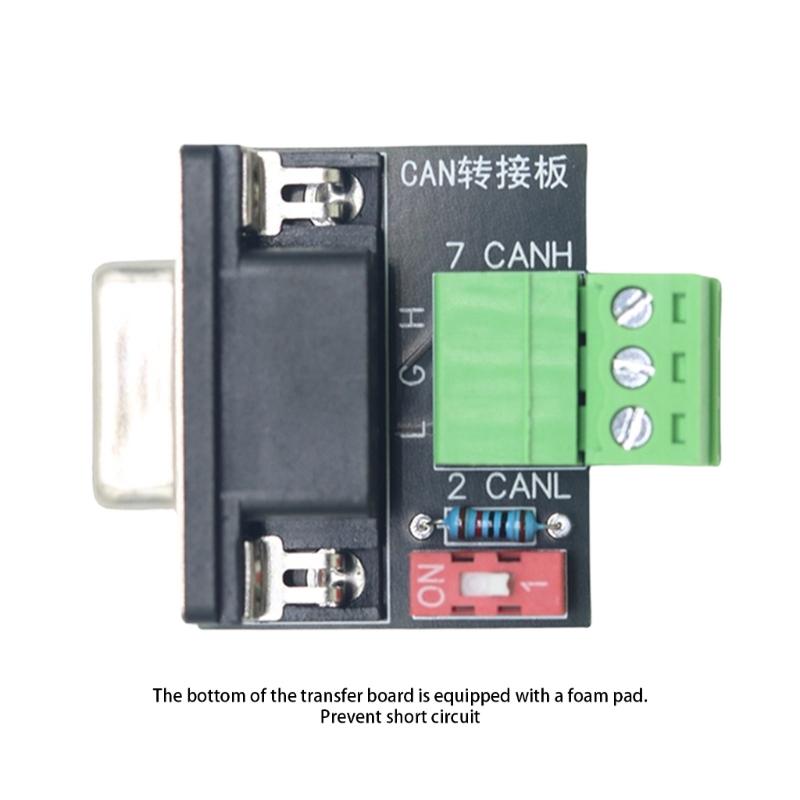 CAN Bus Adapters Board Integrated 120Ohm Resistors DB9 Female Port USB PCAN Communication Support
