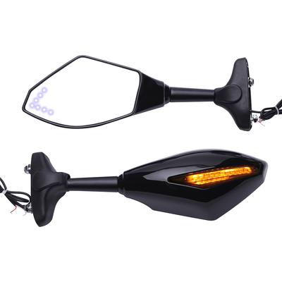 2 X LED Blinkry Boční Zrcátka s LED Indikátorem Blinkru 10mm Motocykl Zrcátko Pro Honda Suzuki