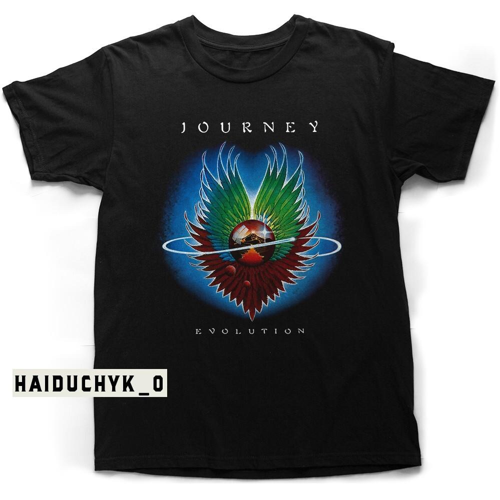 Journey Evolution Rock Band Унисекс Черная Футболка Размер S-5XL Унисекс Футболка XXXXL