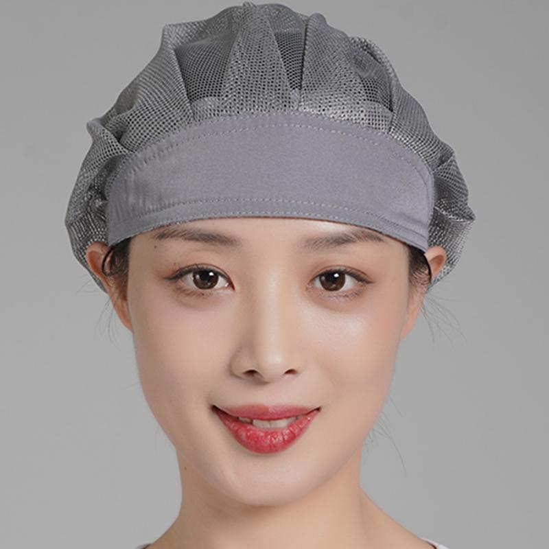 Breathable Dustproof Women's Work Cap - Mesh Chef Hat for Kitchen Hygiene, Oil & Smoke Proof