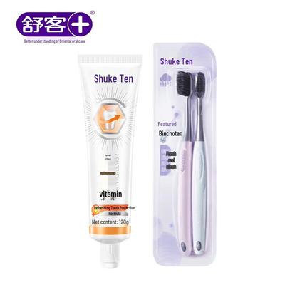 Shuke Gum Care Toothbrush & Vitamin C Toothpaste Oral Care Set