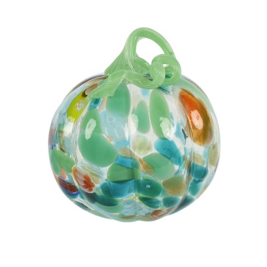 Mini Hand Blown Glass Pumpkin Ornament Collectible Thanksgiving Halloween Faux Crystal Pumpkin Hanging