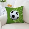 1Pc Soccer Football Pillow Cover, Polyester 2D Double-Sided Print, Sports Field Cushion Case, Decorative Throw Pillow For Sofa,