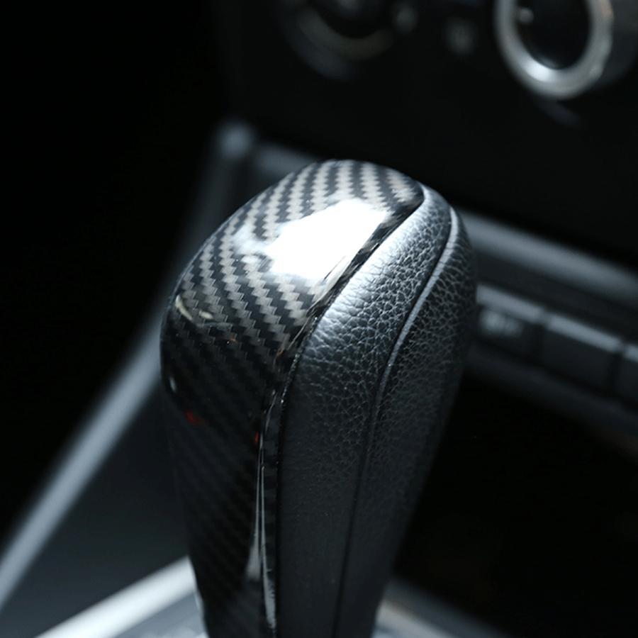 US Carbon Fiber Look Gear Shift Knob Head Cover For BMW 3 Series E90 E91 E92 E93