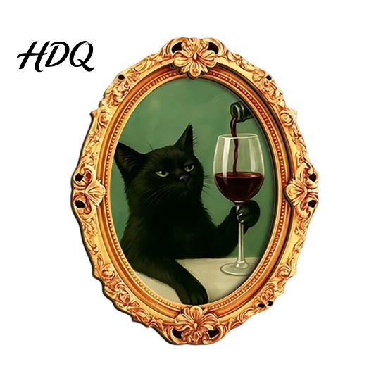 Home Decor Accessories 1/6Pcs Halloween Oval Frame Fridge Magnet Wooden Vintage Magnet Sets Refrigerator Kitchen Decoration Accessories Party Favors
