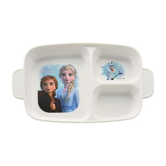 Yaxel Disney Frozen Lunch Plate, Deep, Made in Japan, Children s Tableware, Divider Plate, Microwave/Dishwasher Safe, Antibacterial Specifications,