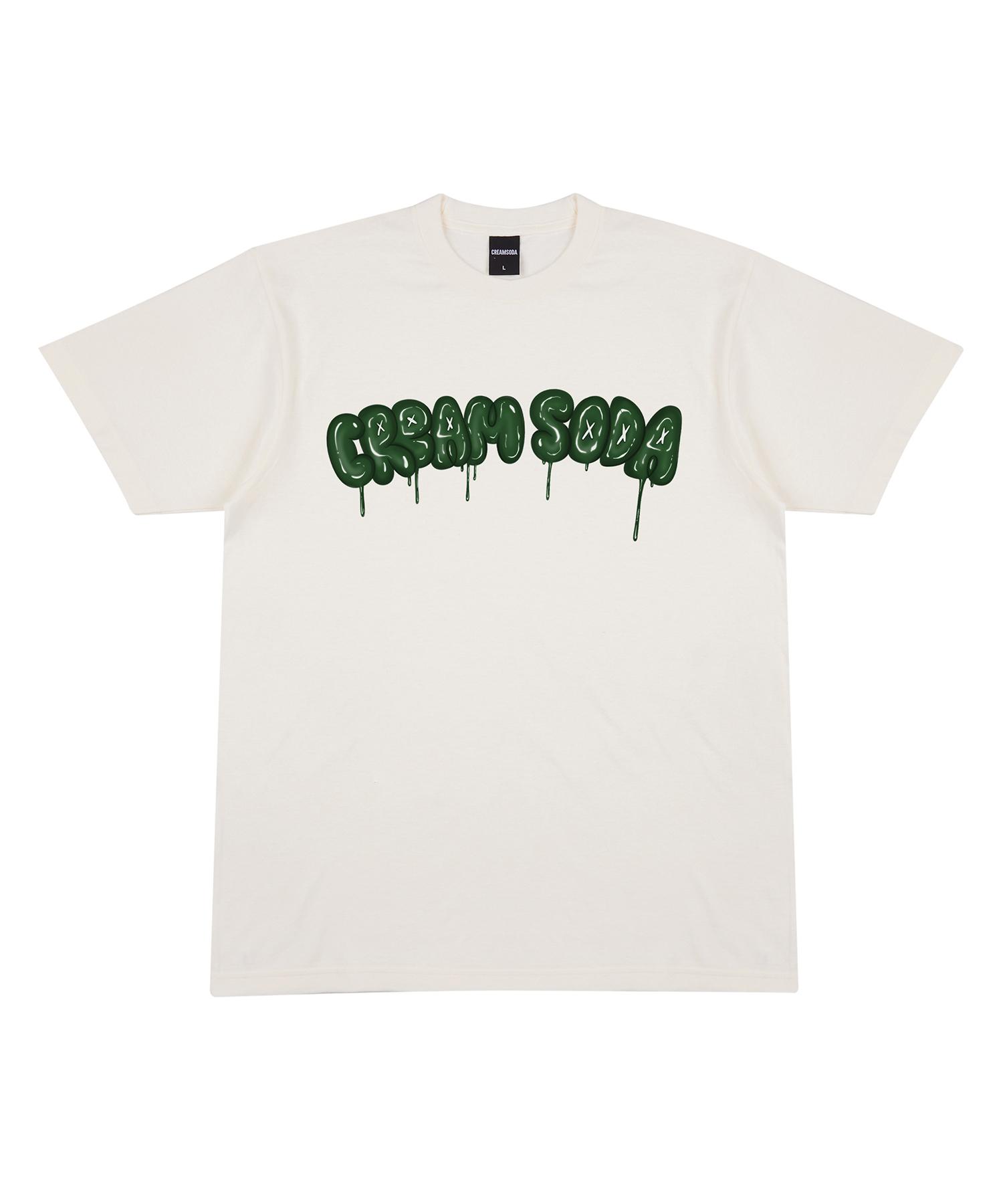 Cream Soda Lab Crsdel Balloon Logo Graphic Short Sleeve T-Shirt Ivory Green Xxl
