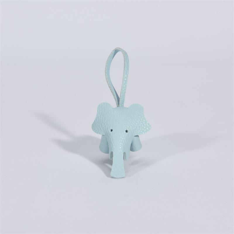 Cute Elephant Keychain Women'S Exquisite Bag Pendant Creative Pu Leather Car Keyring Hand Rope Bag Charm Jewelry Accessory Gifts