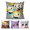 1pc C-Cuperhead Animated Adventure Game Pillow Case Square Pillow BedroomSofaLeisureComfortCar Living Room Home Decoration 40X40