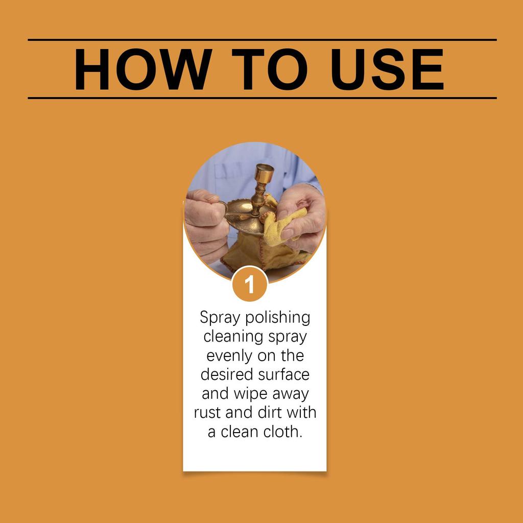 Jakehoe Brass Polishing Cleaning Spray Tarnish Removing Polishing Brightening Gentle Maintenance Brass Care Spray