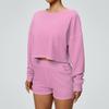 New Casual Round Neck Long Sleeve Sweatshirt for Autumn/Winter - Short, Loose, Fashionable T-Shirt for Fitness & Running