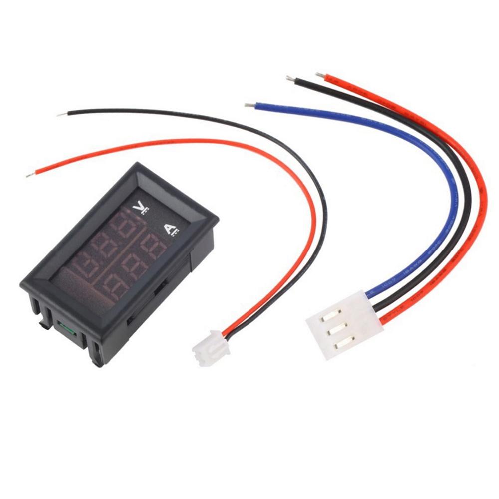 New DC1 100V 10A Digital Double Color Blue & Red LED Display Voltmeter Ammeter Voltage Current Indicator Home Use Tool