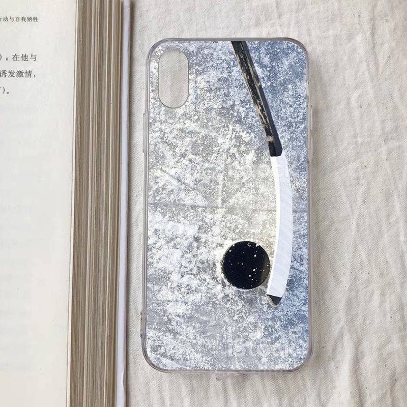 Ice Hockey Rink Phone Case For iPhone 11 12 13 14 Mini Pro Max XR X XS TPU Clear Case For 8 7 6 Plus SE 2020
