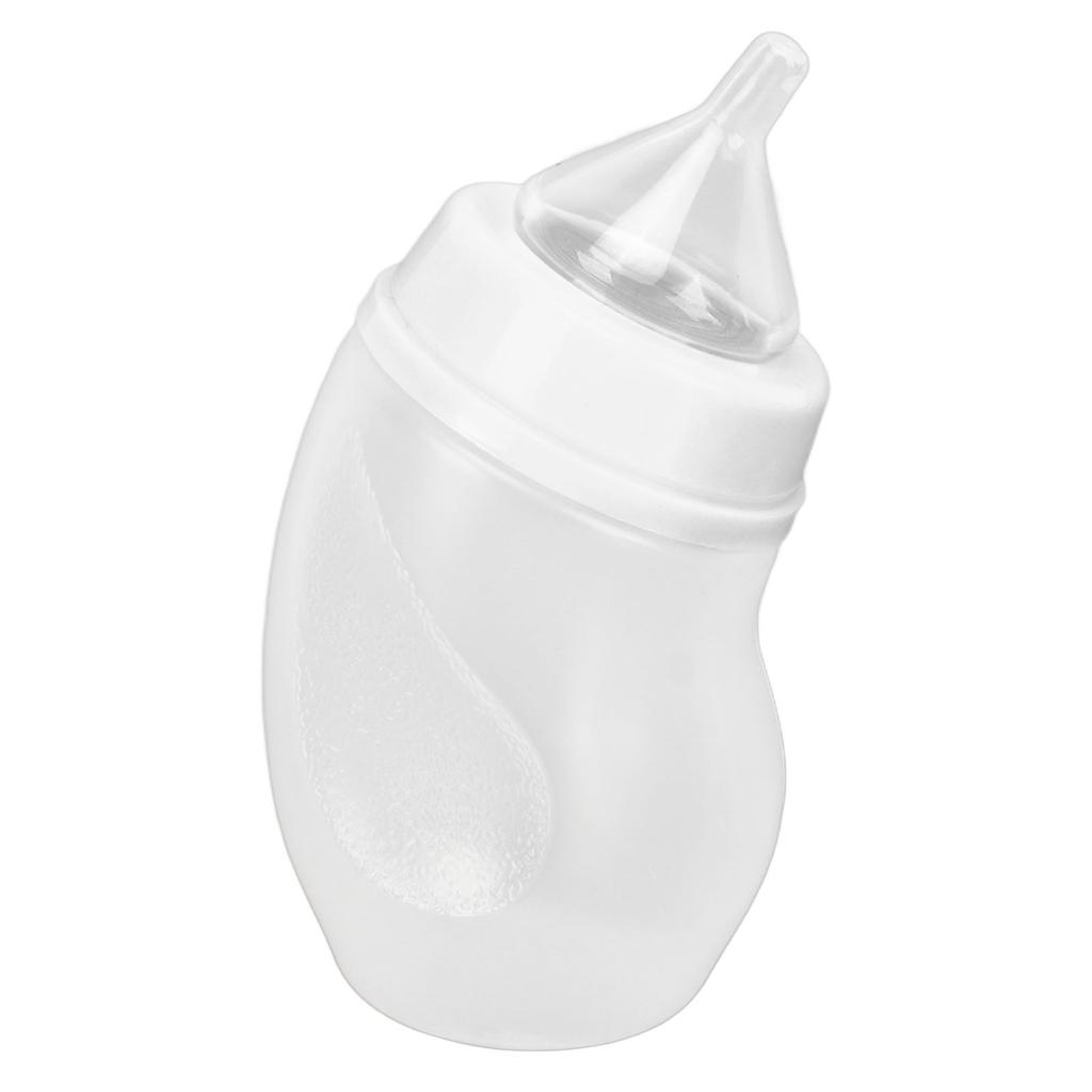 180ml Haustierfütterflasche Schiefkopf Haustierfütter-Saugerflasche für Babykatzen Hunde Weiß