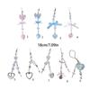 Handmade Beaded Phone Chain Sweet Bowknot Heart Cellphone Charm Stylish Keyring Pendant Keychain Women Bag Accessory