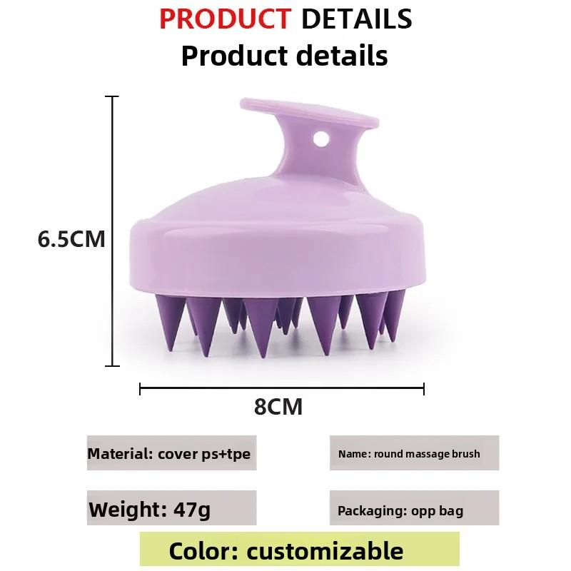 Hair Washing Comb with Handle, Soft Rubber Hair Washing and Massage Comb, Scalp Cleaning and Massage Brush, Hair Washing Brush