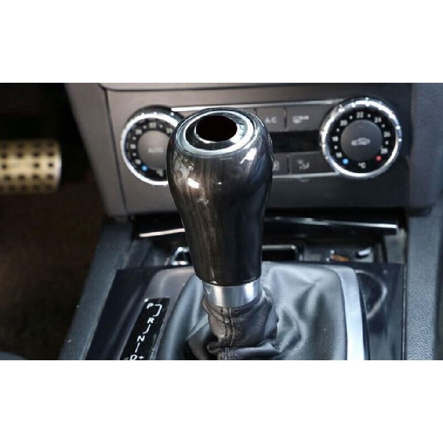Black Wood Grain Inner Gear Shift Knob Cover Trim For Mercedes-Benz GLK 2009-15