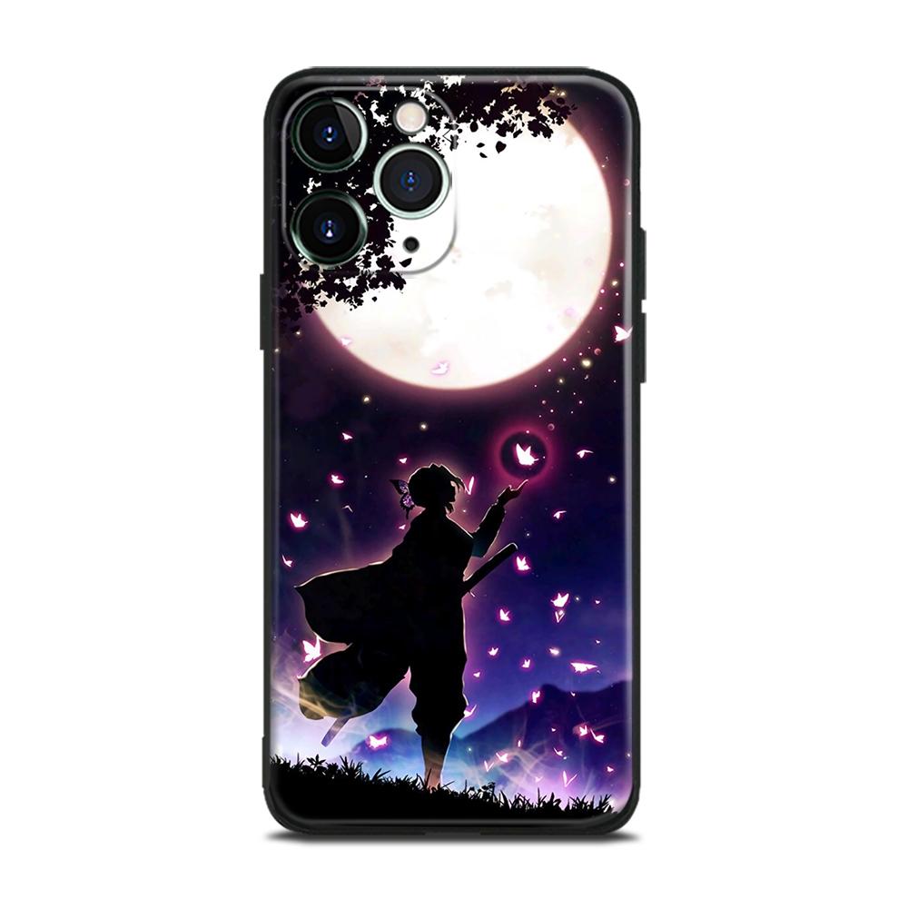 

Shinobu Kocho Kimetsu no Yaiba аниме, мягкий стеклянный чехол из ТПУ для телефона IPhone SE 6s 7 8 Plus X Xr Xs 11 12 13 Mini Pro Max Samsung iPhone 13Pro Max&Glossy Glass Case