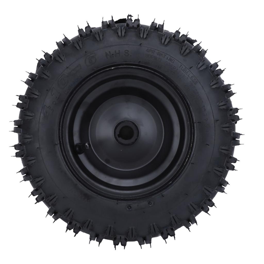 4.10‑6 Rear Wheel Tire with Anti Slip Surface Heavy Duty Rubber 19mm Bearing Bore for ATV Quad Mini Bike