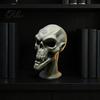 One Piece Molding Sculpture 3D Printed Skull Statue, Halloween Creepy Figurine, Gothic Table Party Supplies Centerpiece, Spooky Ornament for