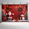Weihnachtswunderland Hintergrund - 1 Stück Polyester Frohe Weihnachten Banner Party Dekorationen Fotografie und Wanddekorationen